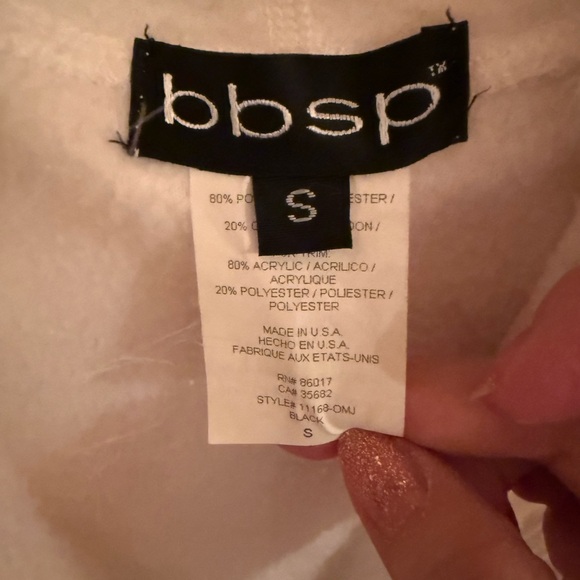 Bebe White Faux Fur Hooded Jacket - Picture 2 of 5